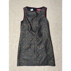 NWOT Betsey Johnson Leopard Metallic Glitter Mini Shift Dress Women Size 10